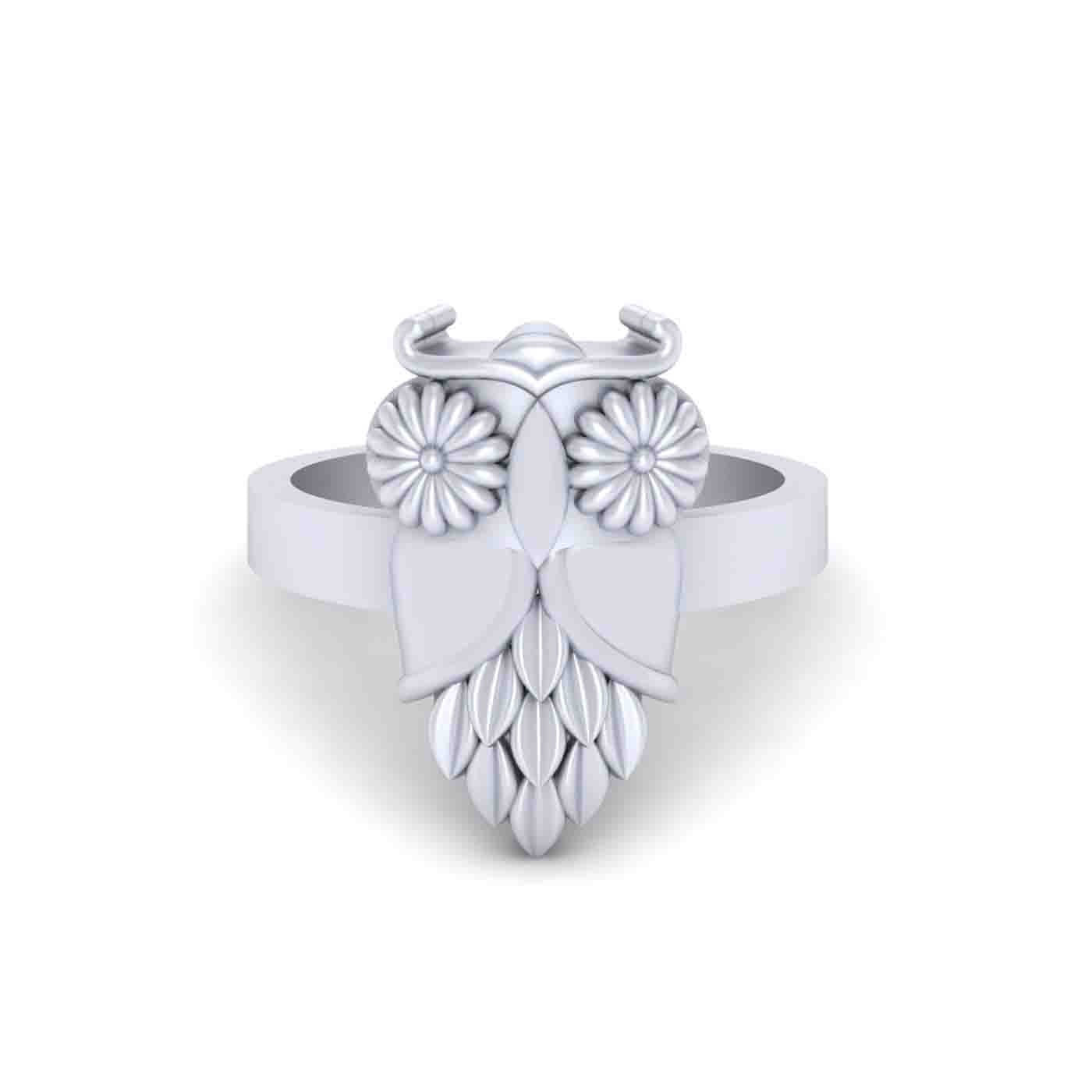 STERLING SILVER OWL RING