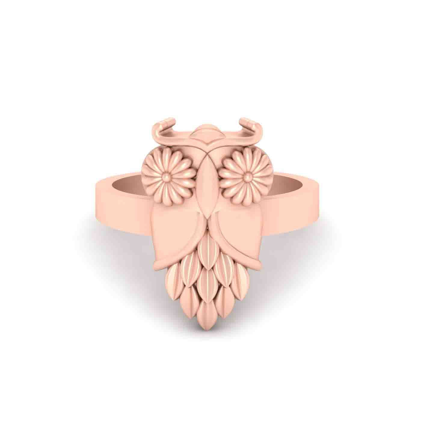 STERLING SILVER OWL RING