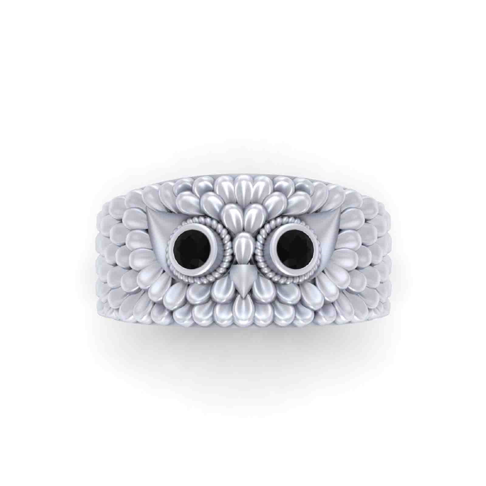 STERLING SILVER OWL RING