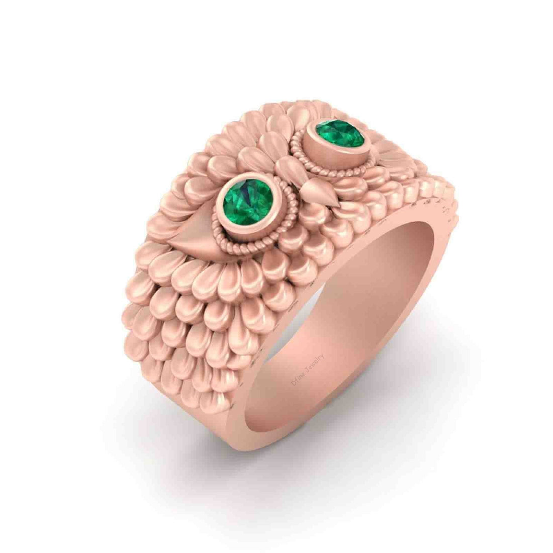 ROSE GOLD OWL RING