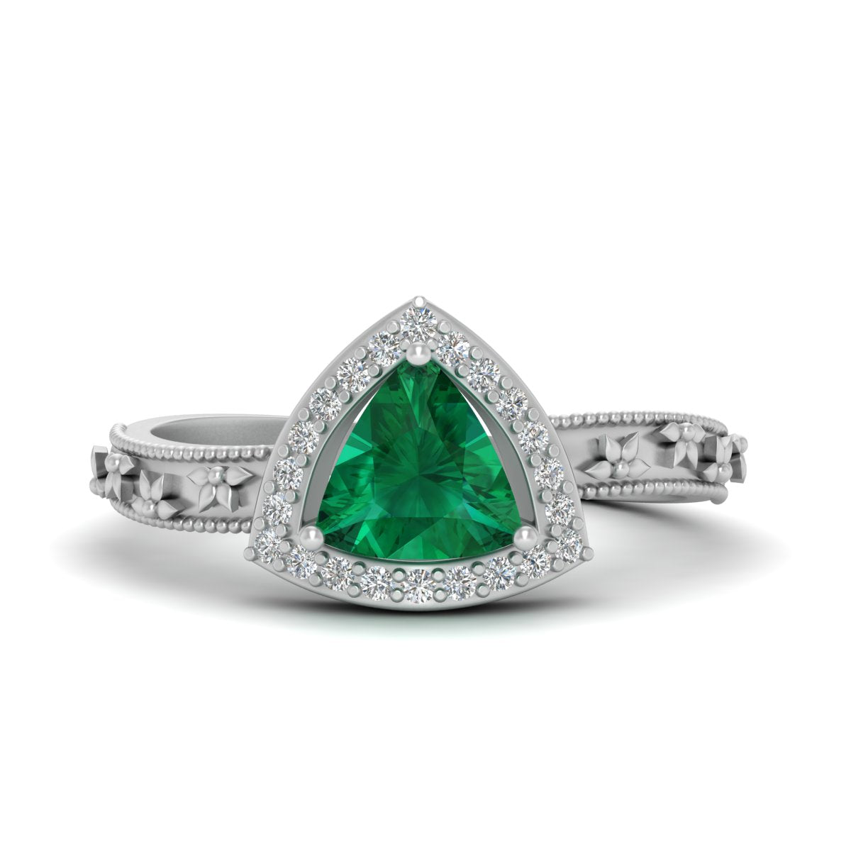 EMERALD WEDDING RING WOMEN