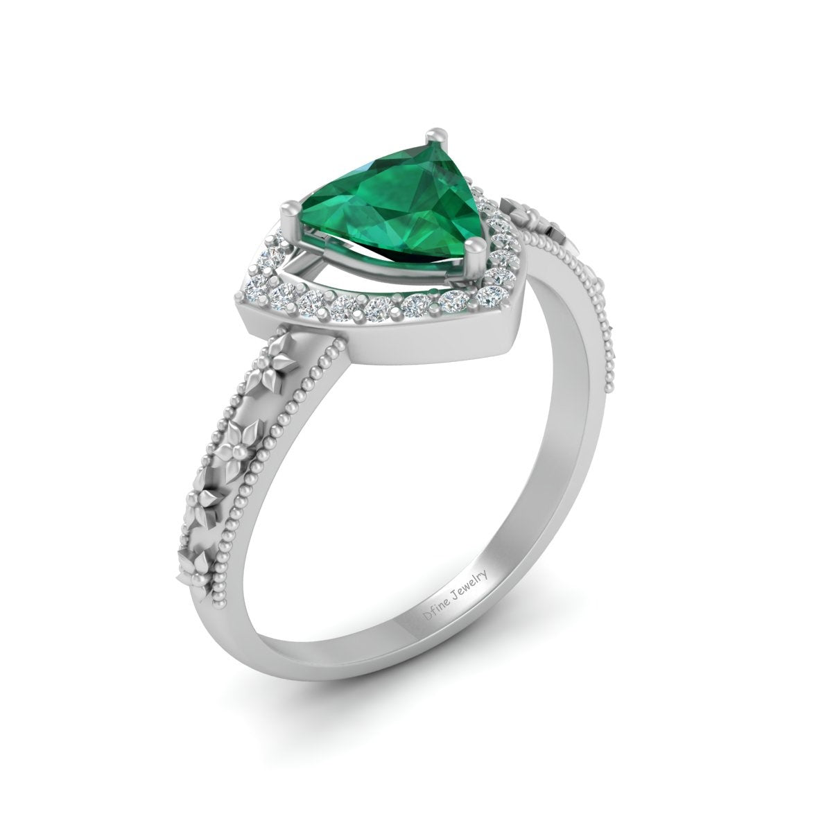 EMERALD WEDDING RING WOMEN