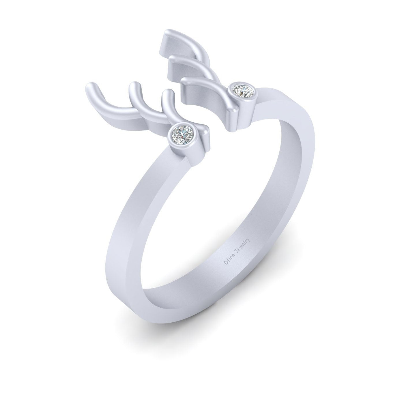 DEER ANTLER RING SILVER