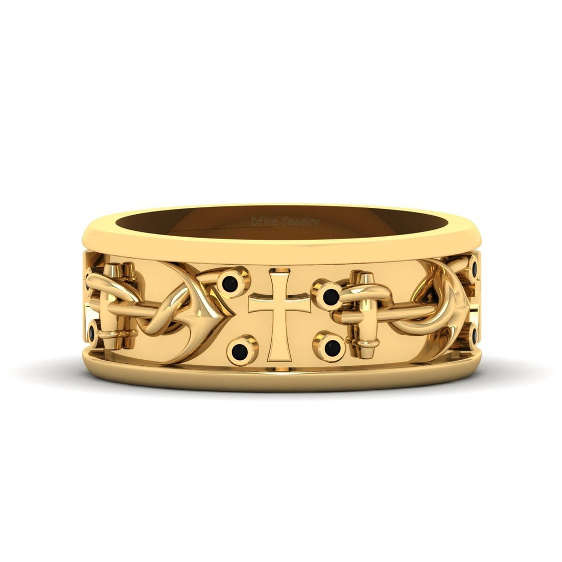 Nautical Anchor Wedding Band