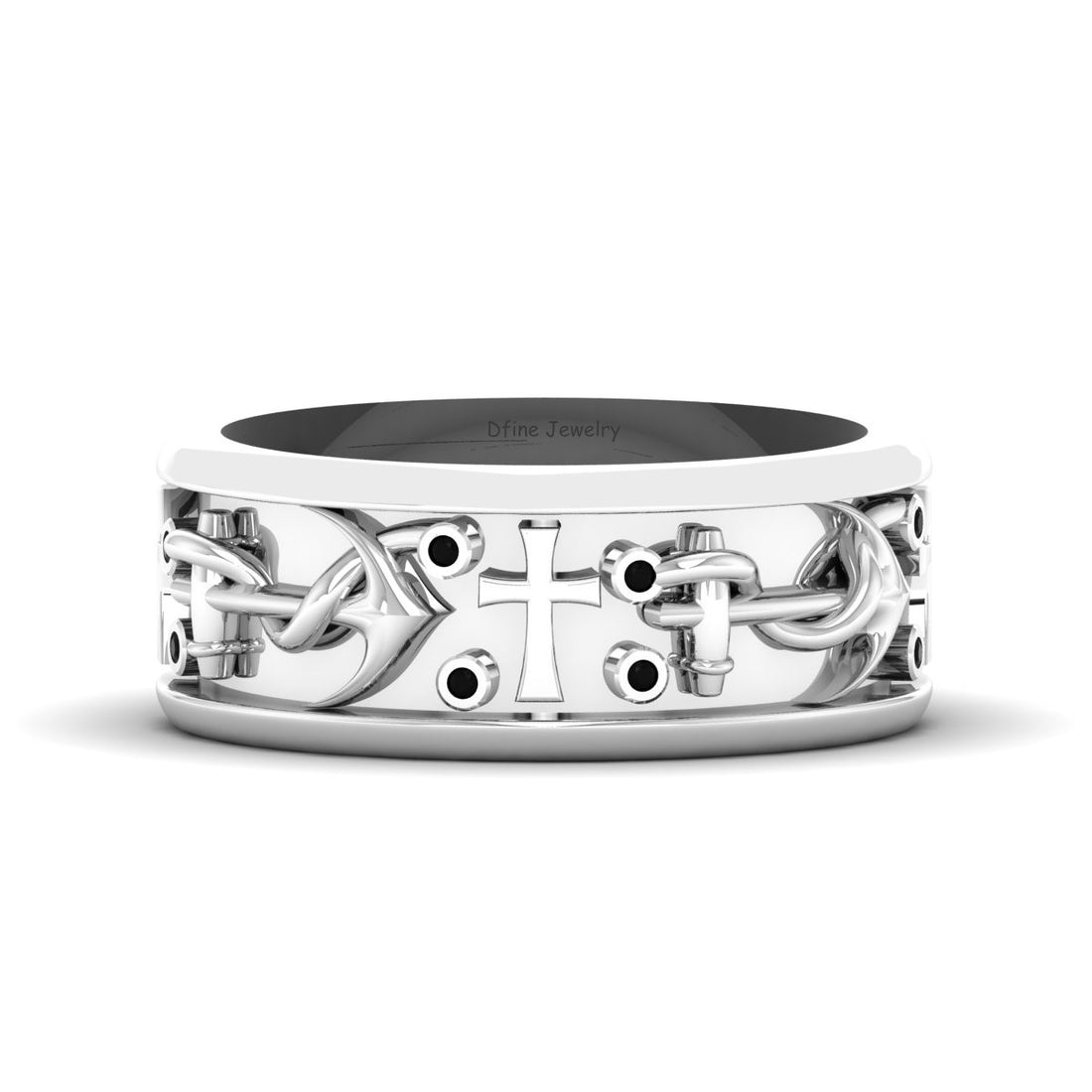 Nautical Anchor Wedding Band