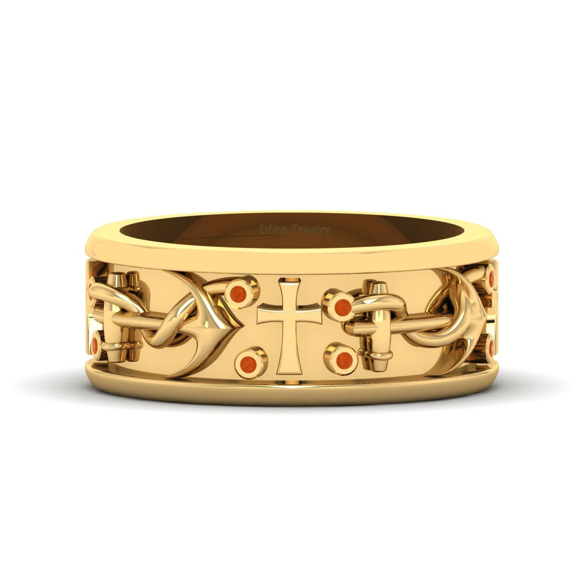 Cross Anchor Engagement Band