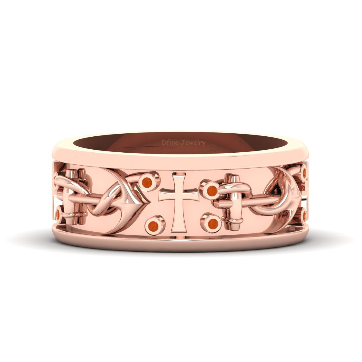 Cross Anchor Engagement Band