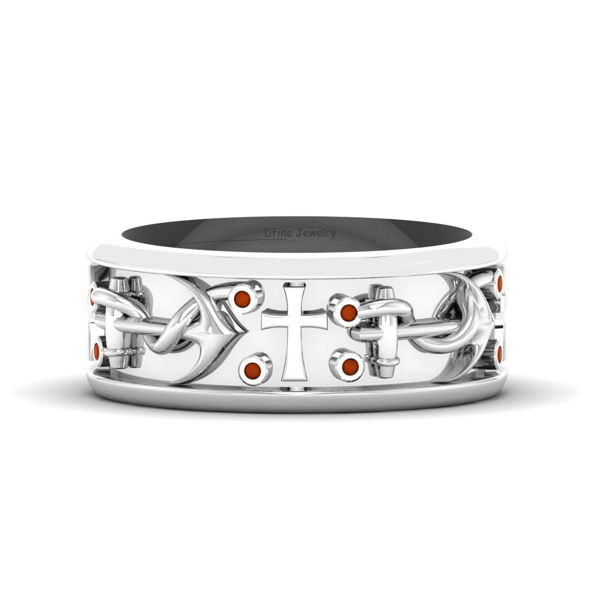 Cross Anchor Engagement Band