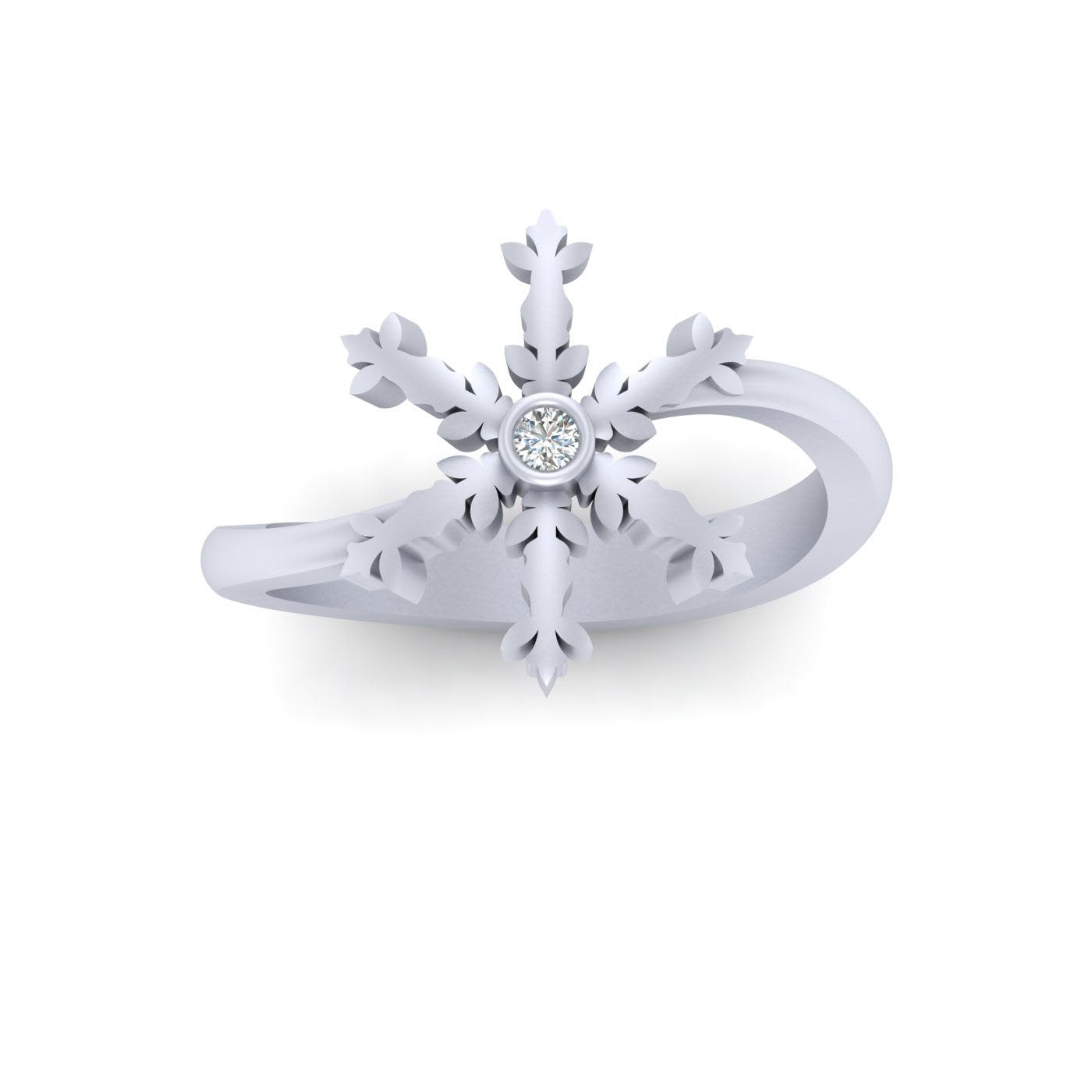 CHRISTMAS SNOWFLAKE RING SILVER