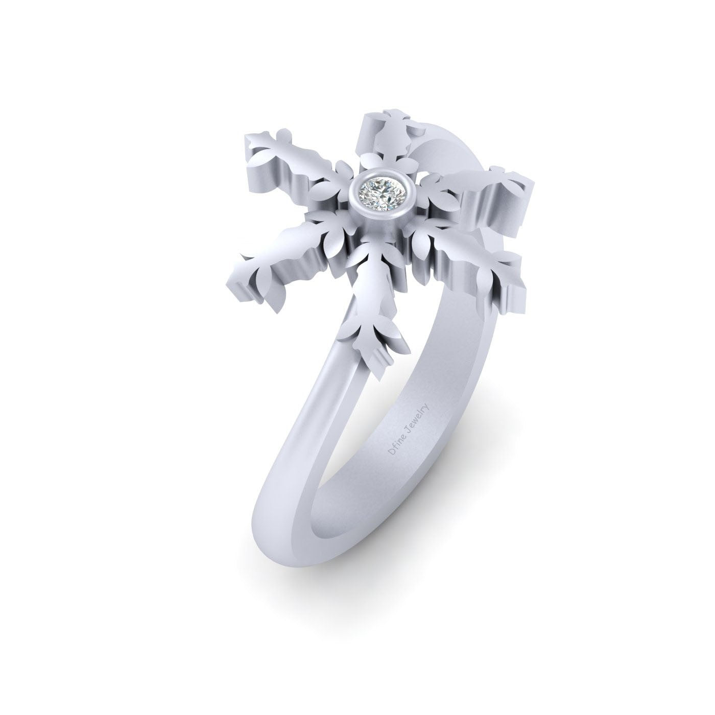 CHRISTMAS SNOWFLAKE RING SILVER
