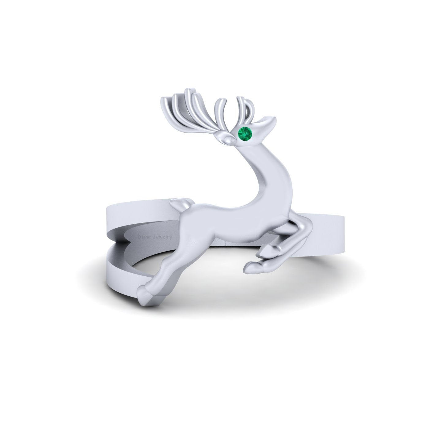 STERLING SILVER REINDEER RING