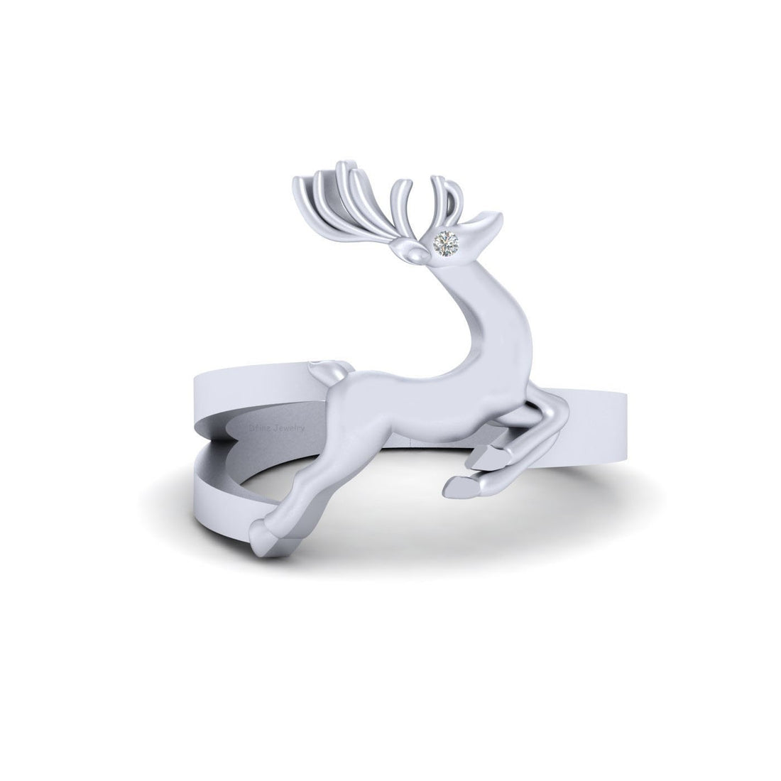 SANTA'S REINDEER RING SILVER