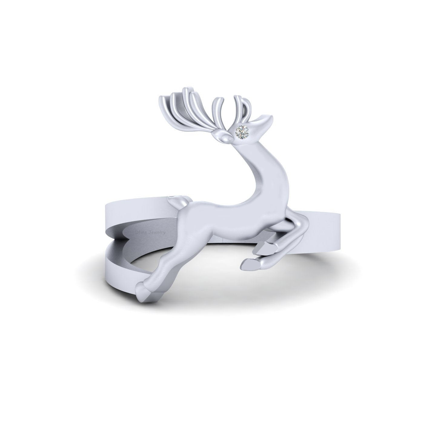 SANTA'S REINDEER RING SILVER