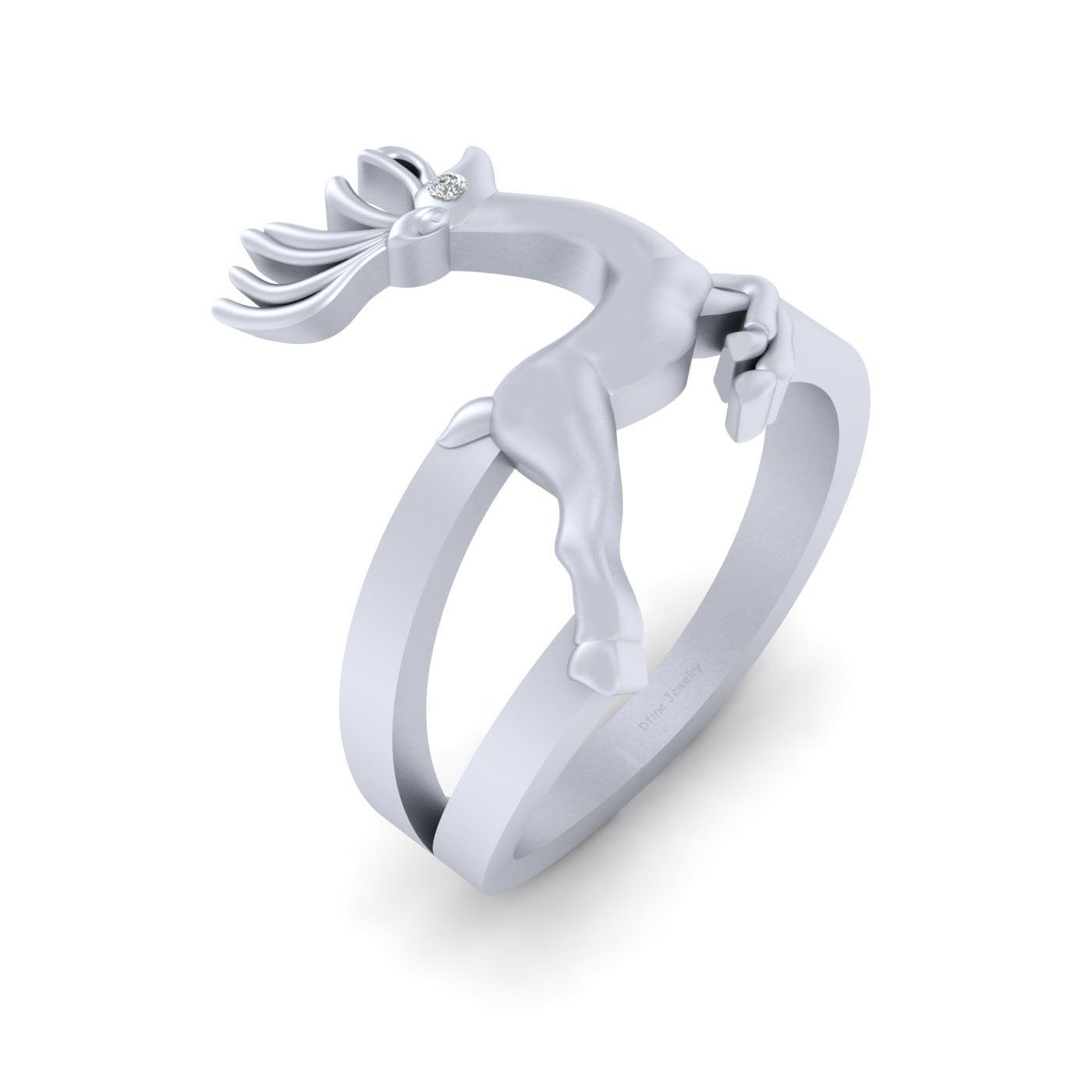 SANTA'S REINDEER RING SILVER