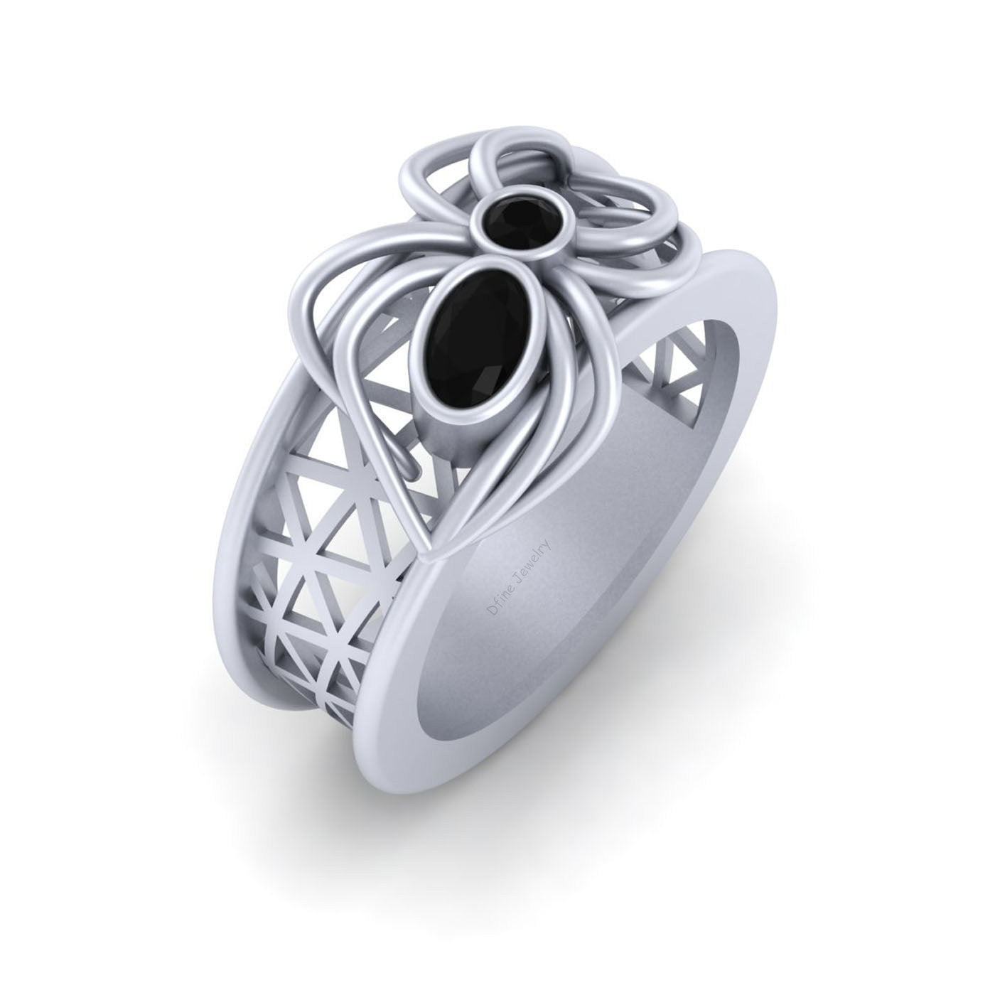 SPIDER WEB GOTHIC ENGAGEMENT RING