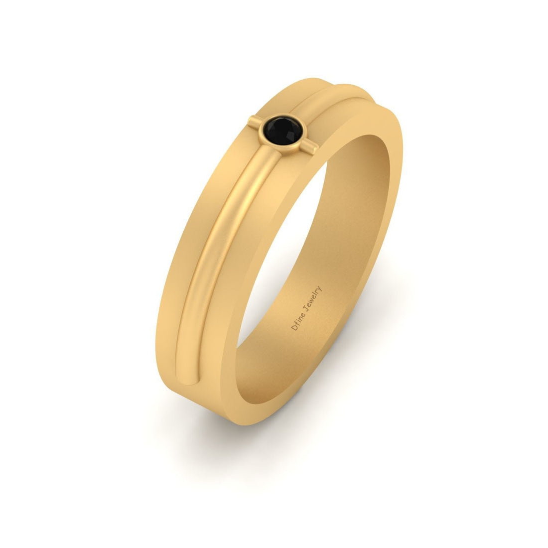 BLACK DIAMOND GROOM WEDDING BAND