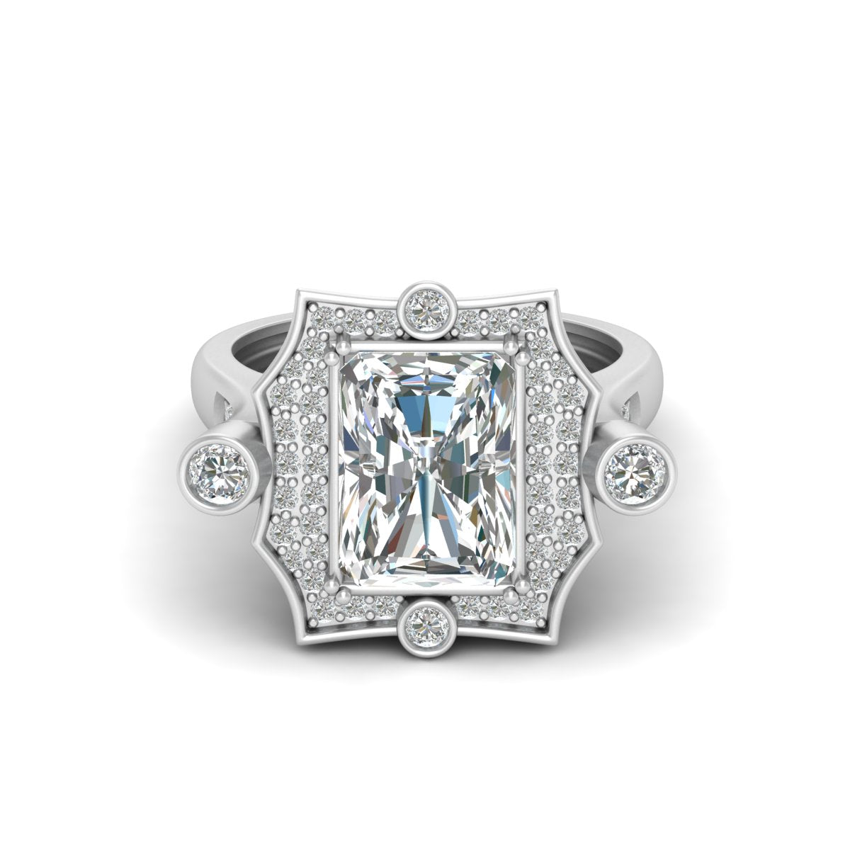 EMERALD DIAMOND ENGAGEMENT RING