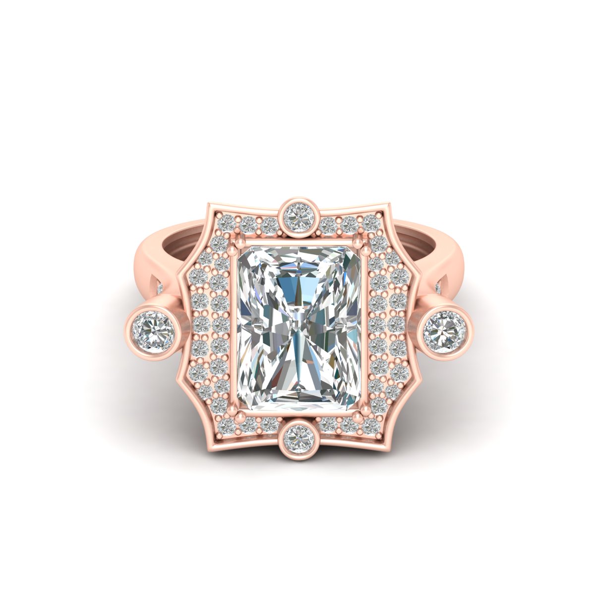 EMERALD DIAMOND ENGAGEMENT RING