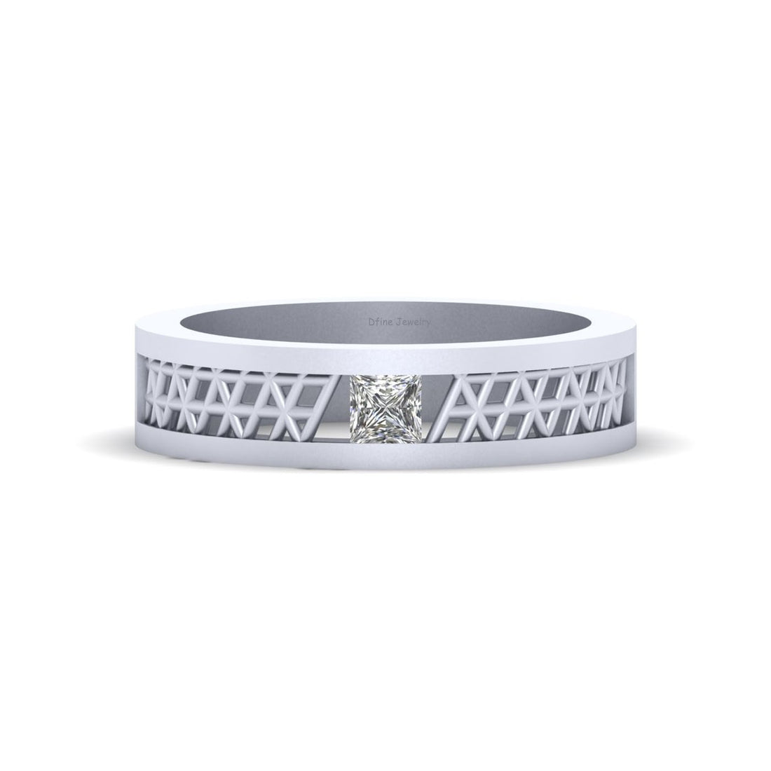 Princess Diamond Wedding Band
