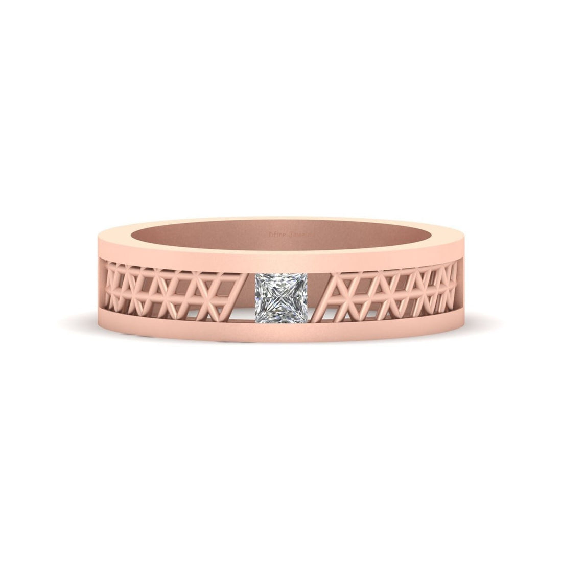 Princess Diamond Wedding Band