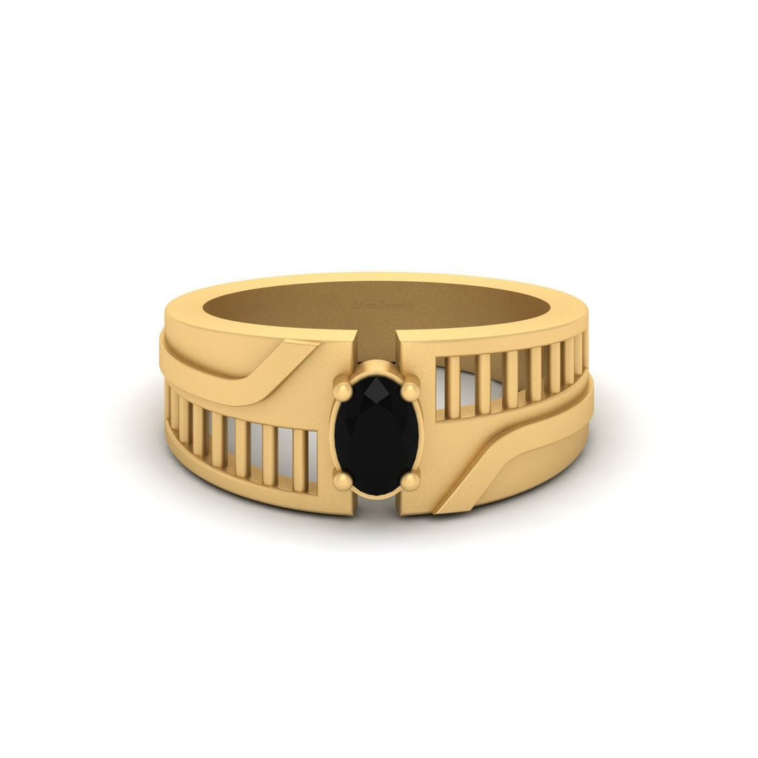 Solitaire Onyx Engagement Ring