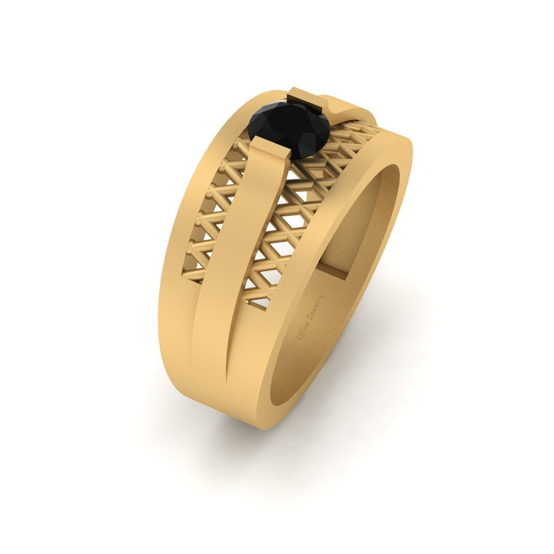 BLACK DIAMOND MESH RING