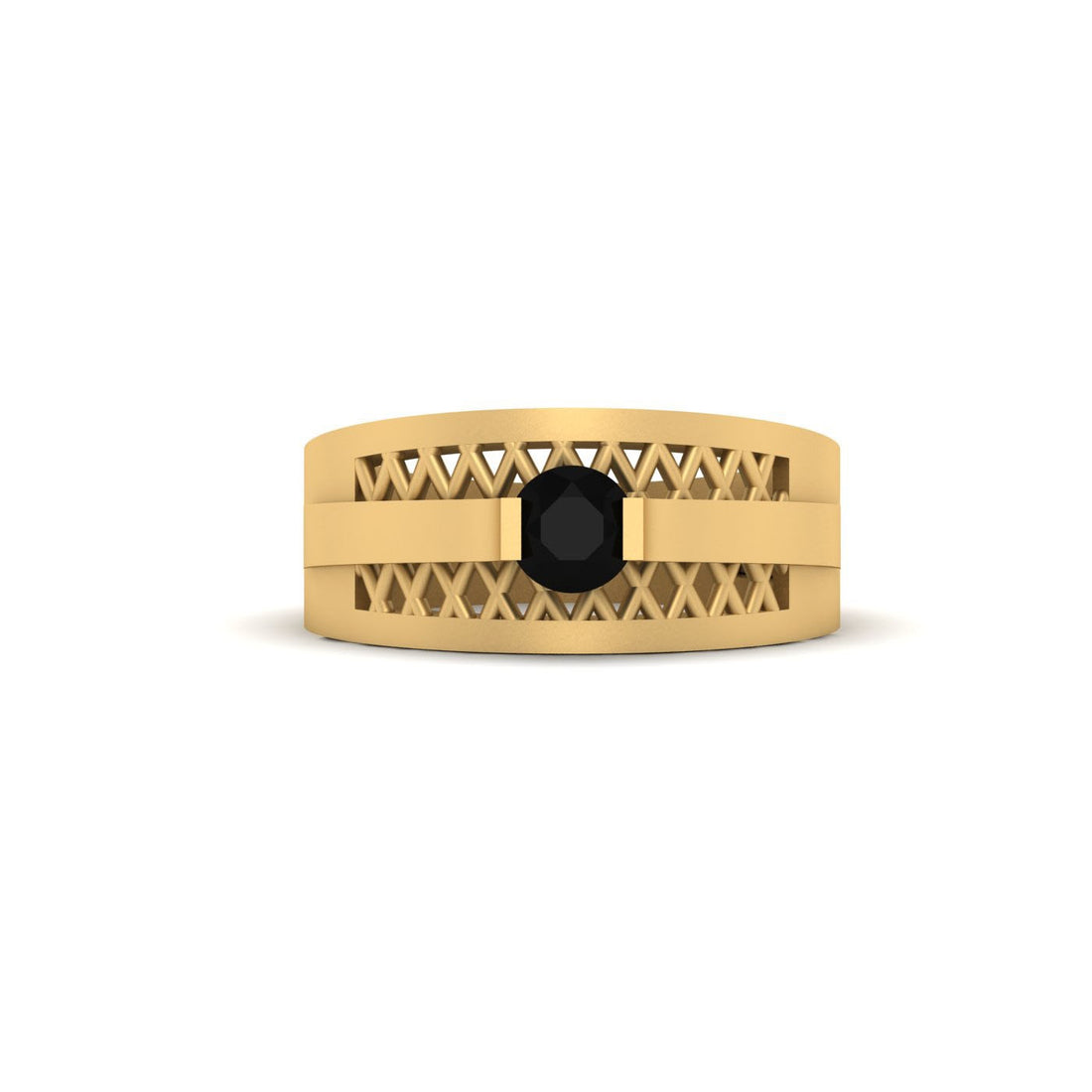 BLACK DIAMOND MESH RING