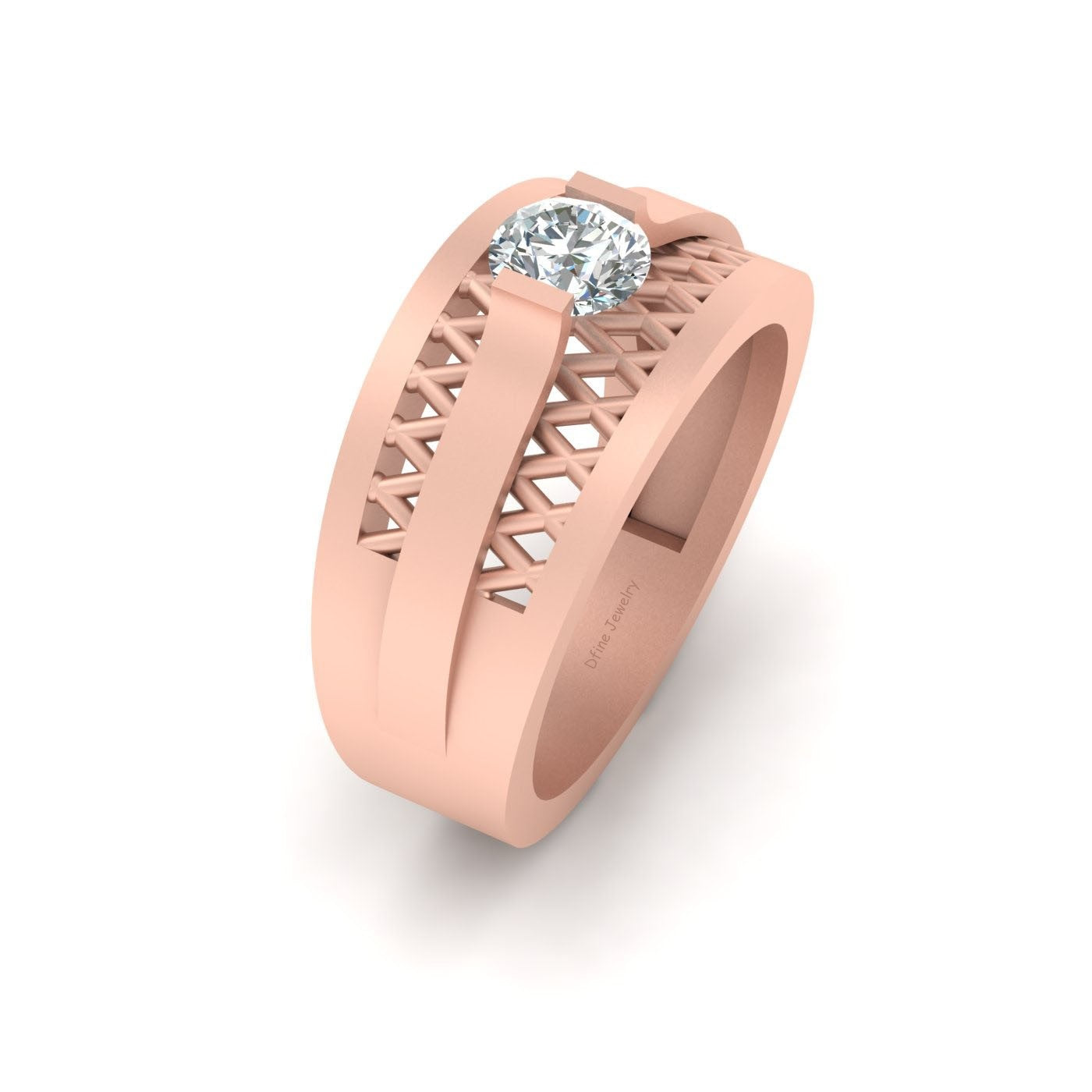 DIAMOND MESH WEDDING RING FOR HIM