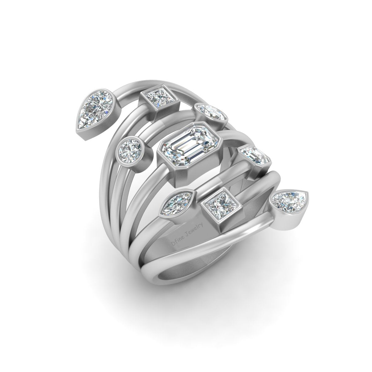 DIAMOND COCKTAIL ENGAGEMENT RING