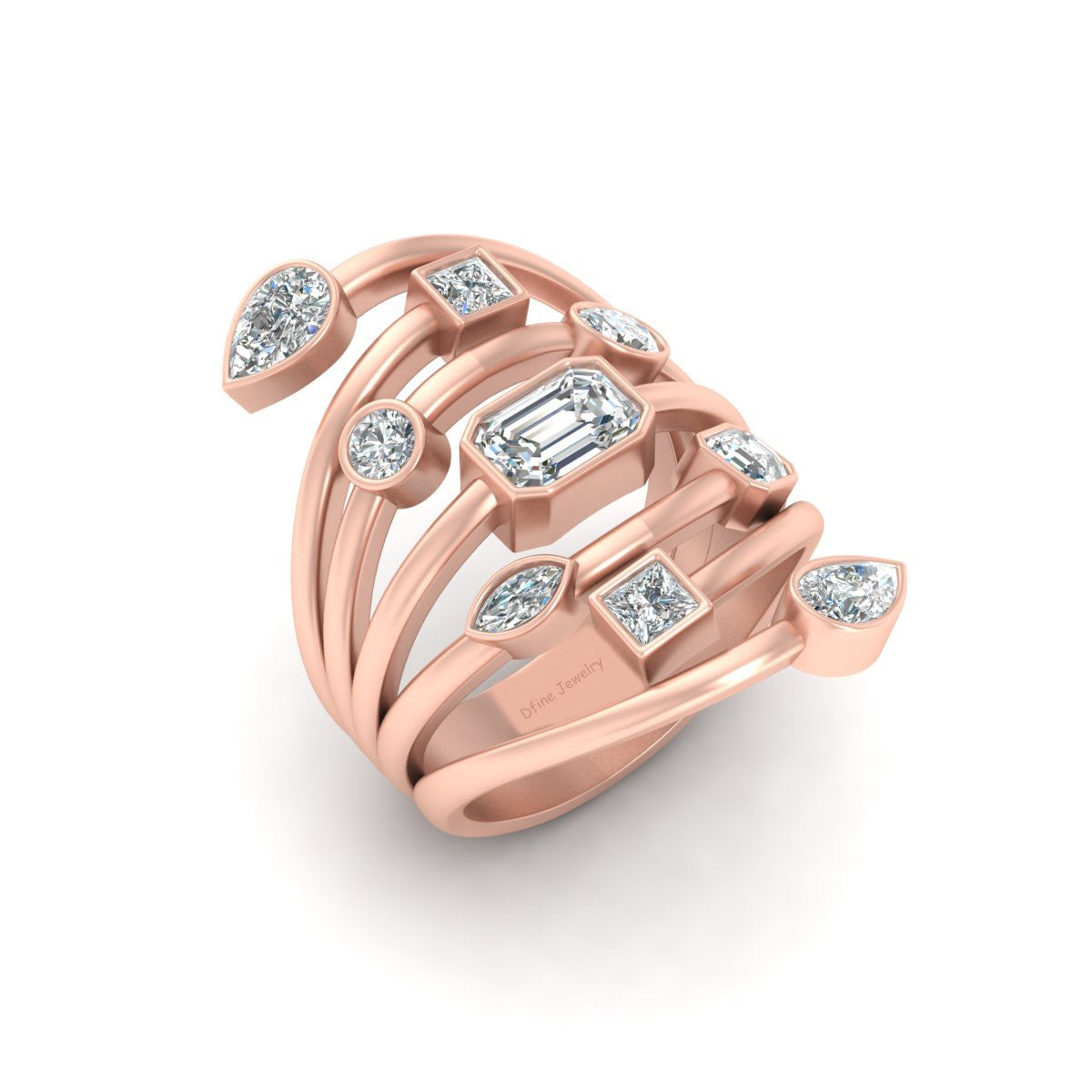 DIAMOND COCKTAIL ENGAGEMENT RING