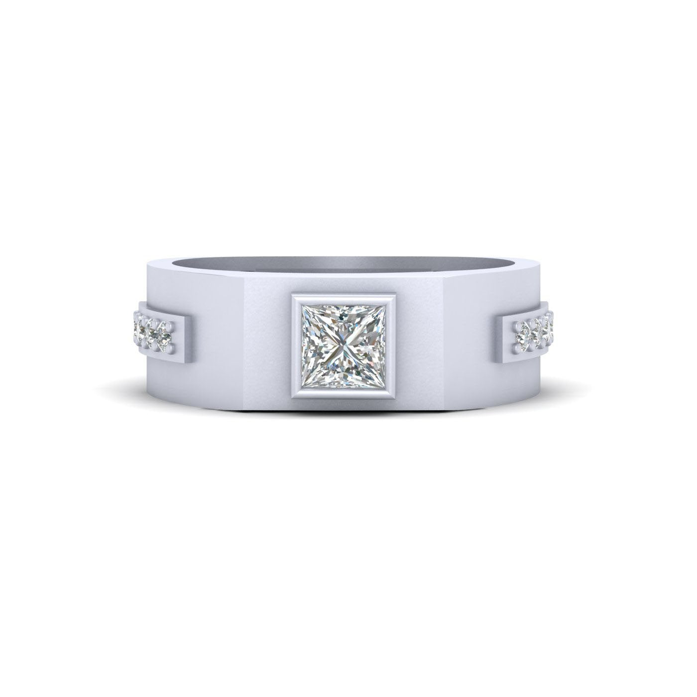 PRINCESS DIAMOND WEDDING RING