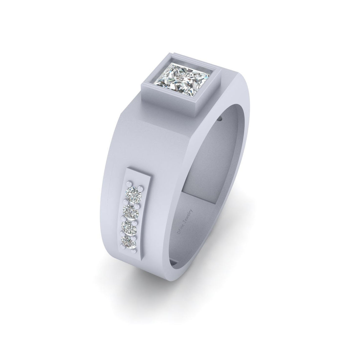 PRINCESS DIAMOND WEDDING RING