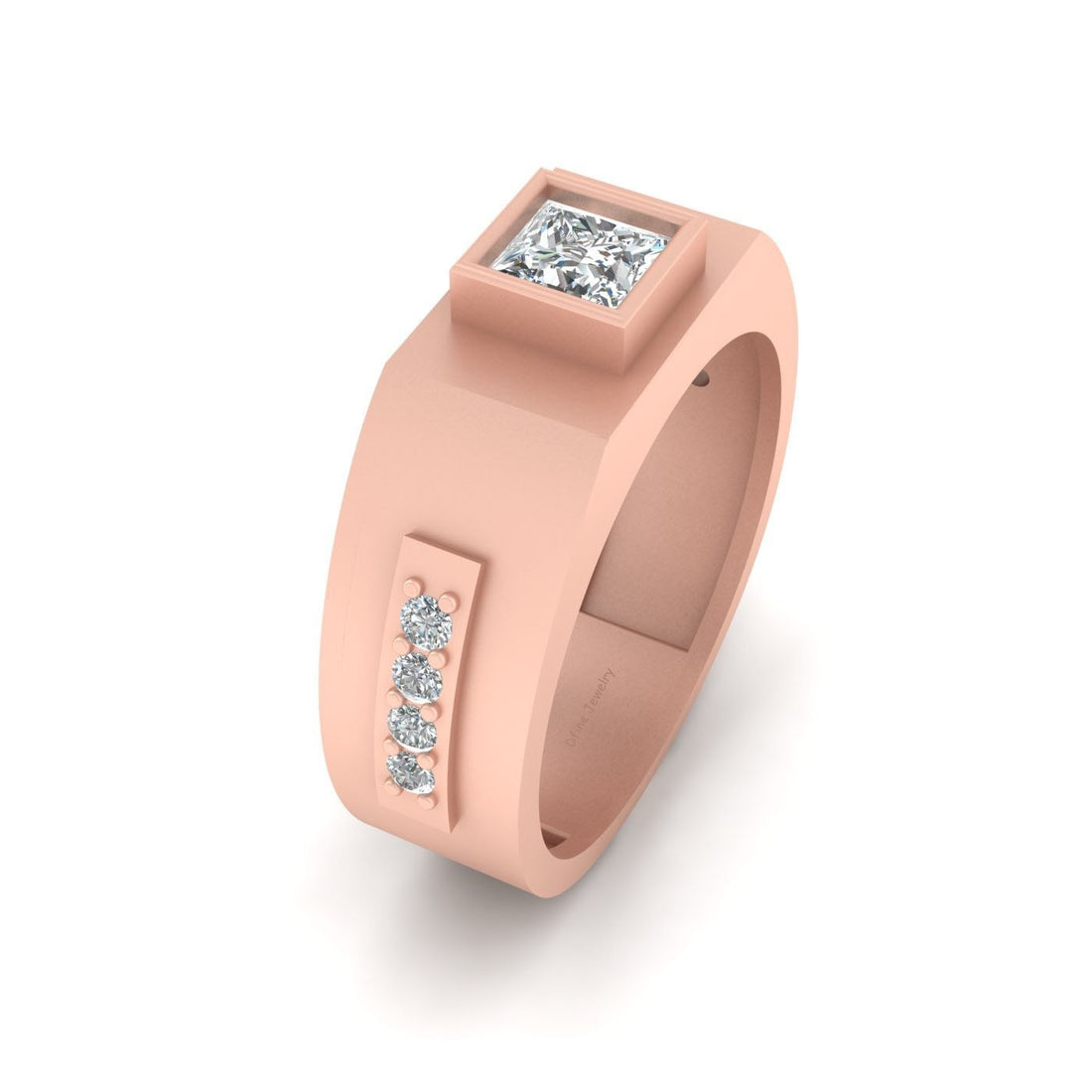PRINCESS DIAMOND WEDDING RING