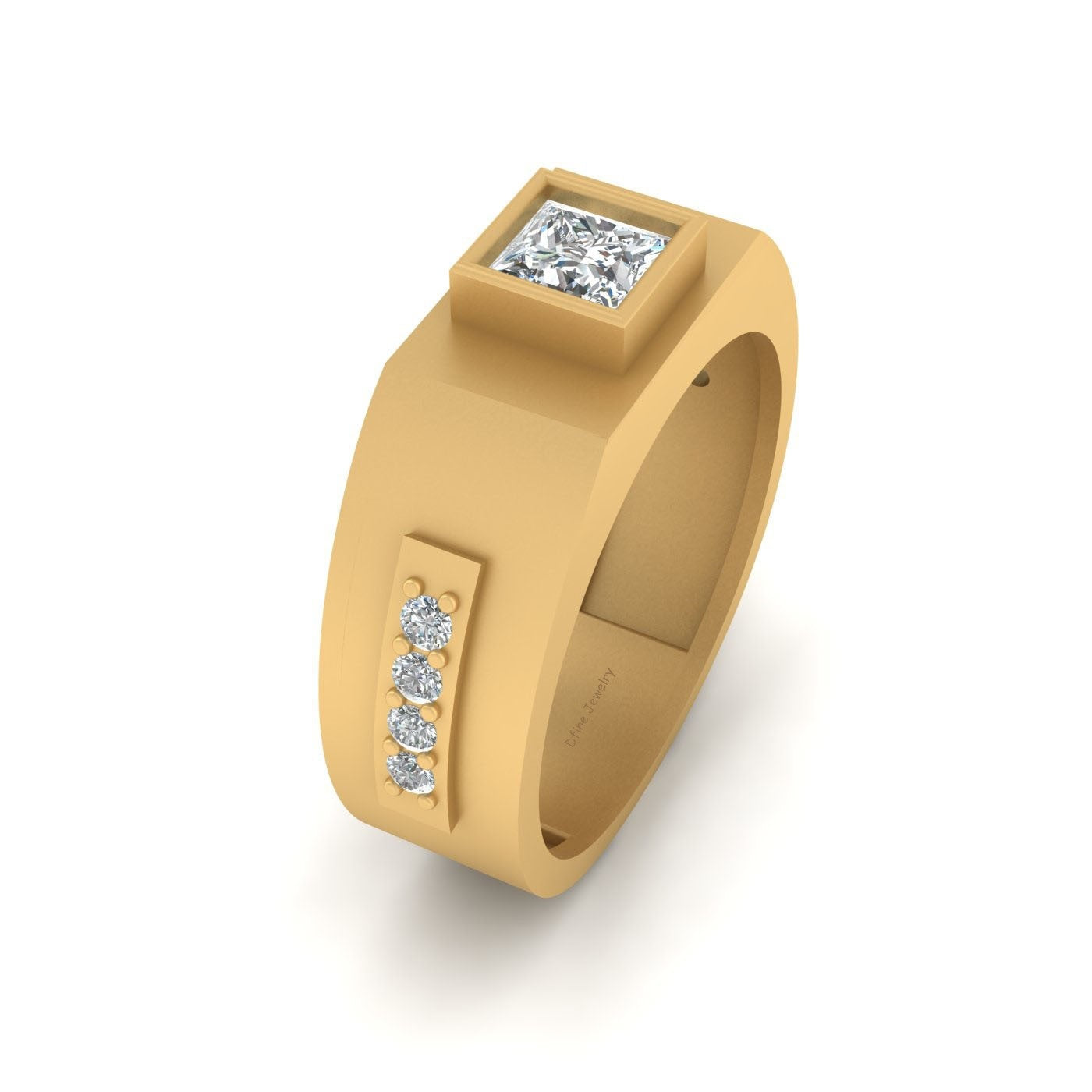 PRINCESS DIAMOND WEDDING RING