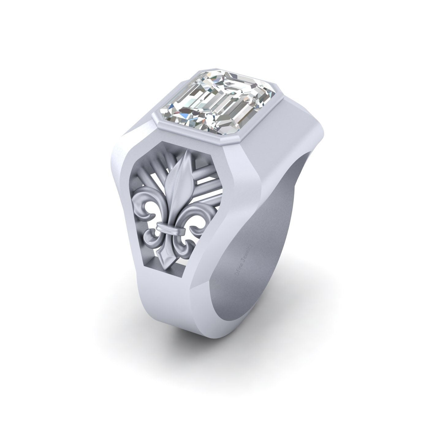 FLEUR-DE-LIS ENGAGEMENT RING FOR MEN