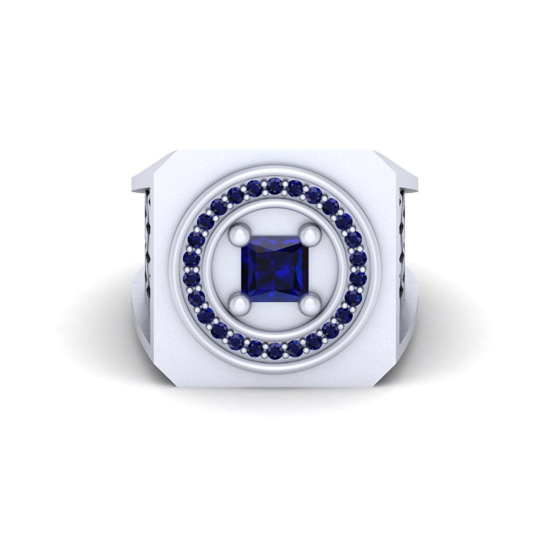BLUE SAPPHIRE WEDDING RING FOR HIM