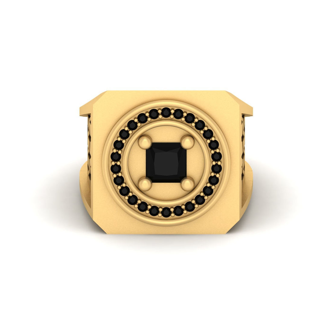 BLACK ONYX MENS RING