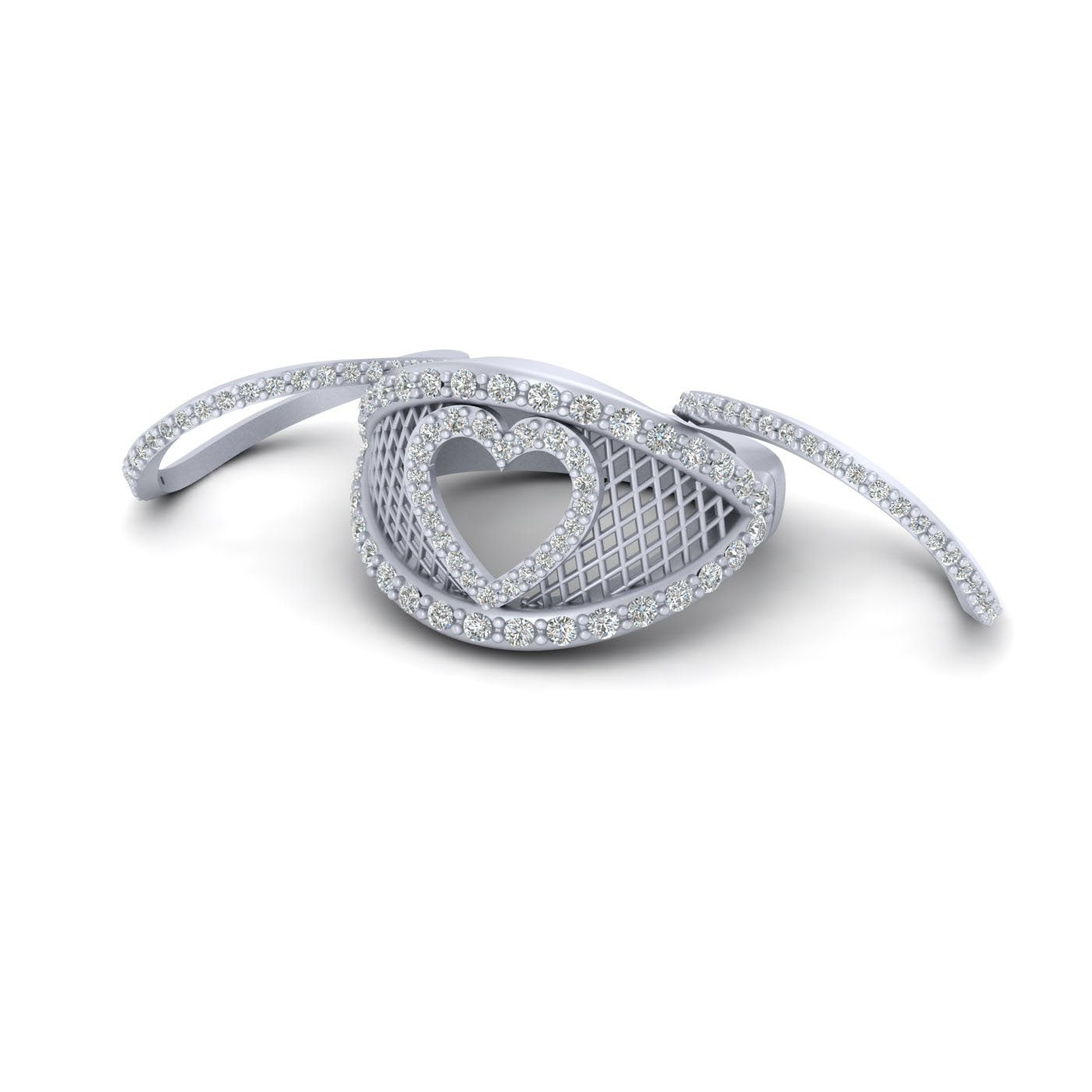 DIAMOND HEART BRIDAL SET