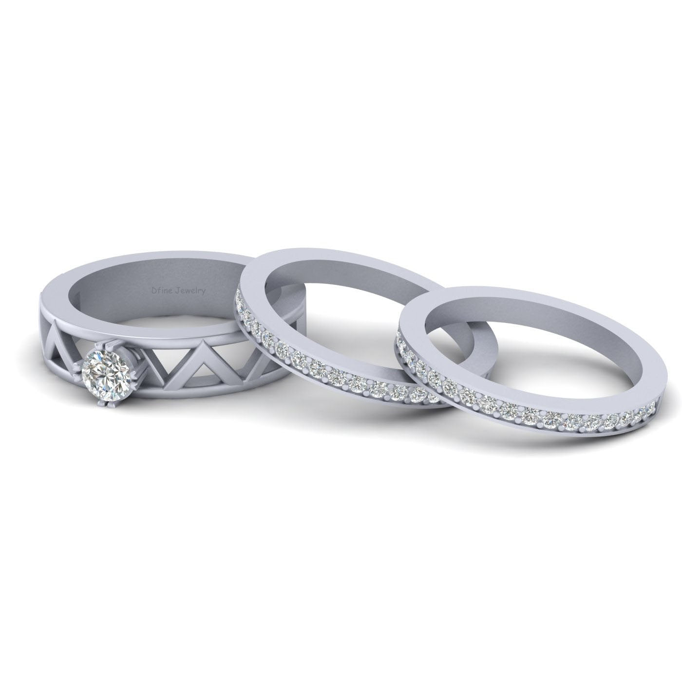 DIAMOND WEDDING BAND SET