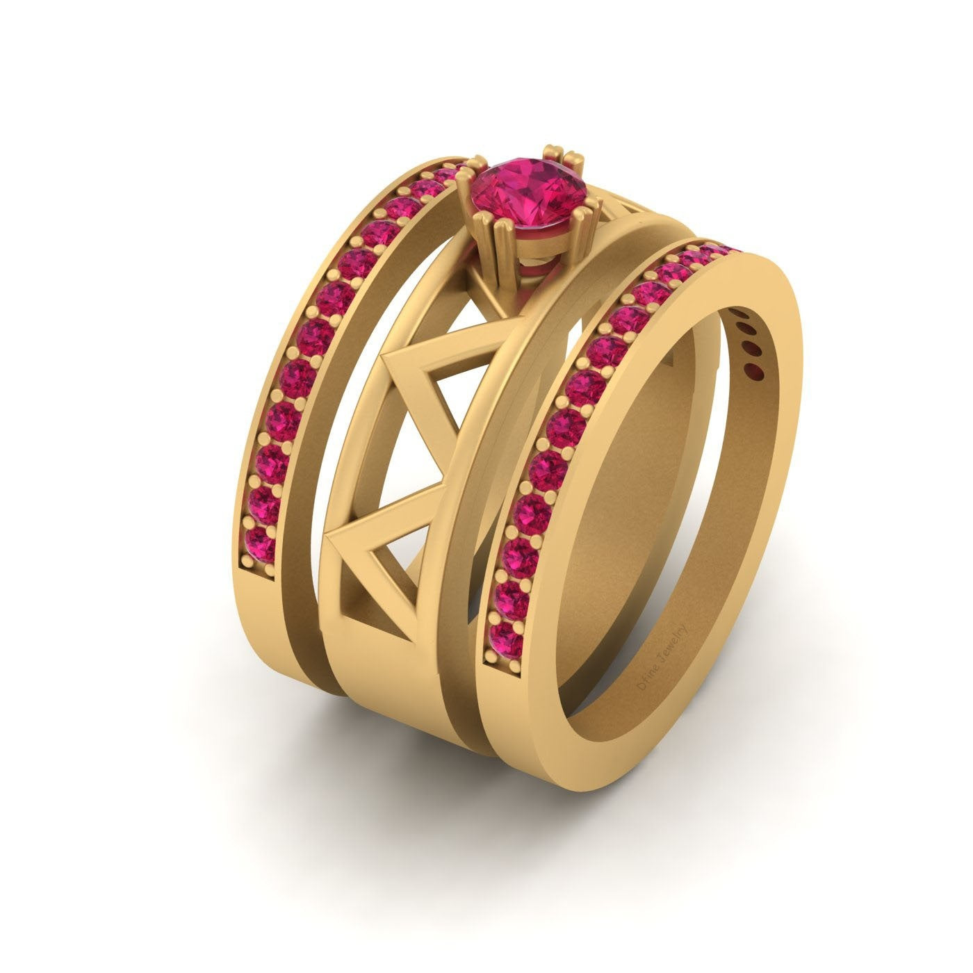 GOLD WEDDING BAND SET