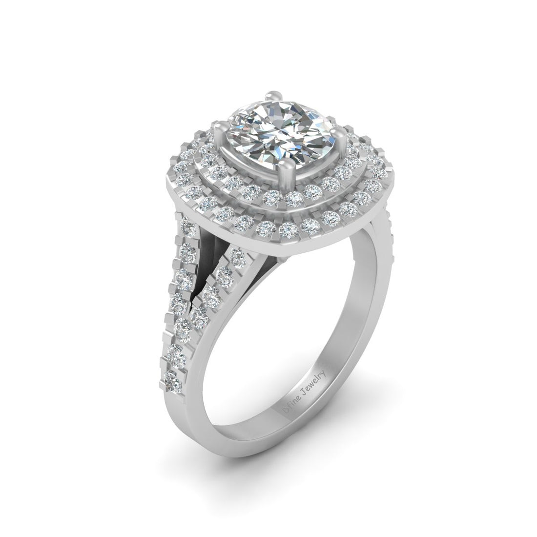 DOUBLE HALO ENGAGEMENT RING