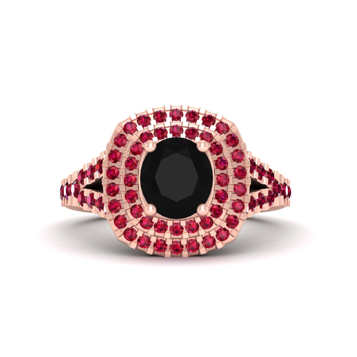 DOUBLE HALO WEDDING RING