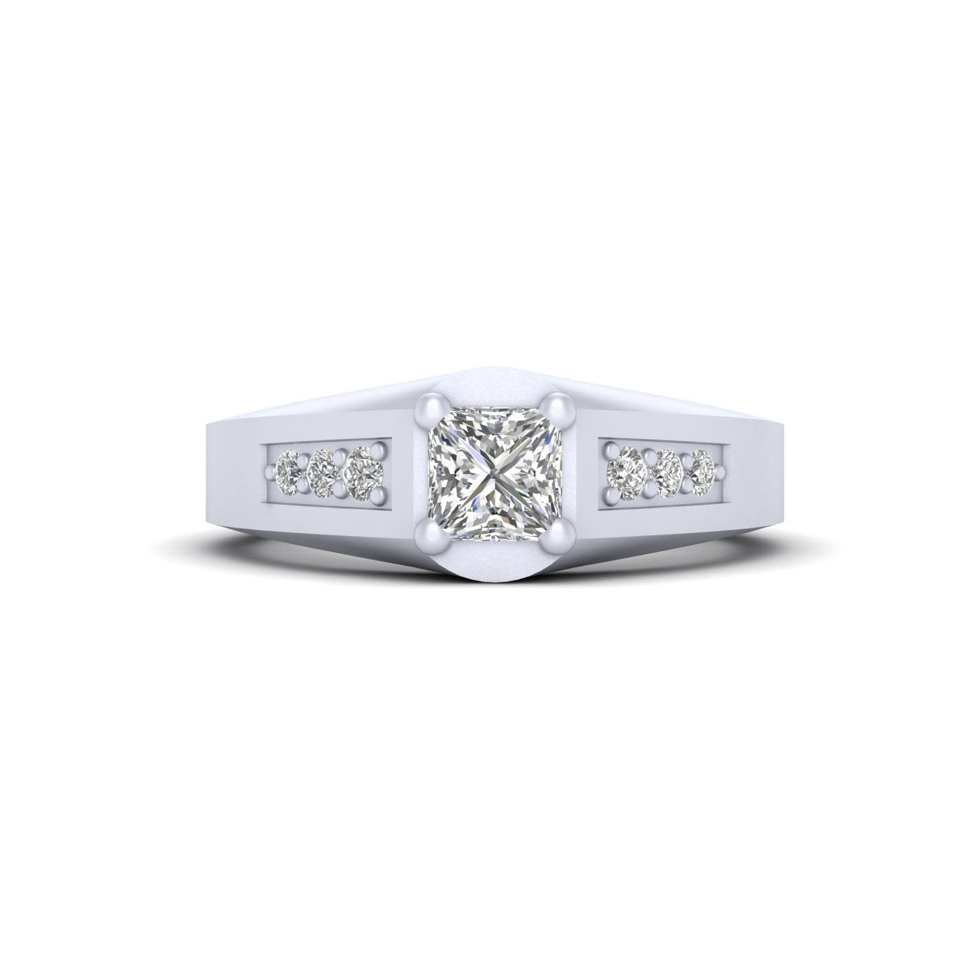WHITE GOLD WEDDING BAND FOR MEN