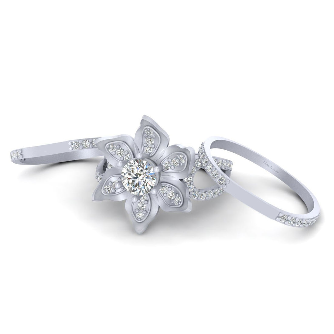 DIAMOND ENGAGEMENT RING BAND SET