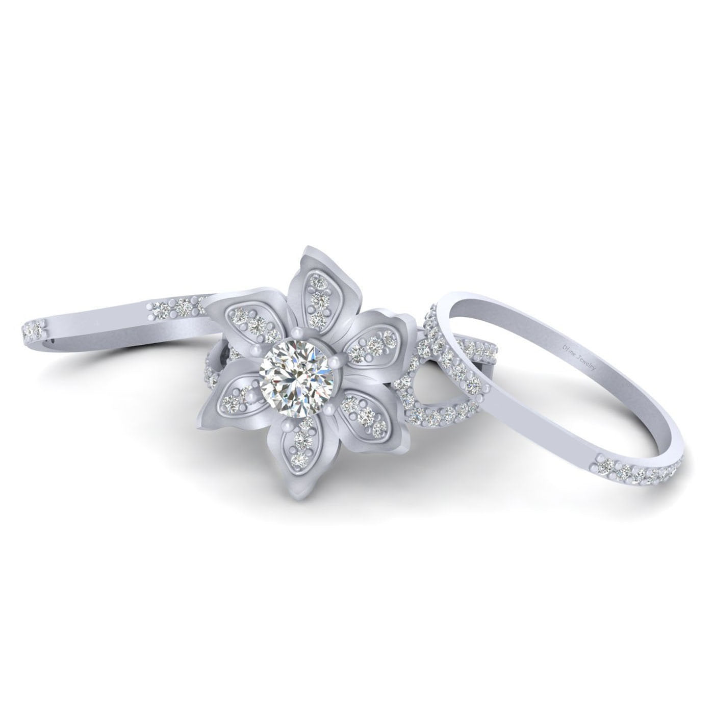 DIAMOND ENGAGEMENT RING BAND SET