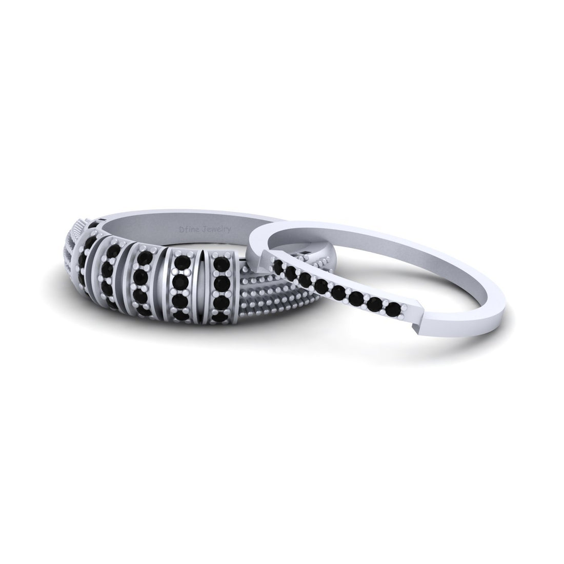 WHITE GOLD BRIDAL WEDDING SET