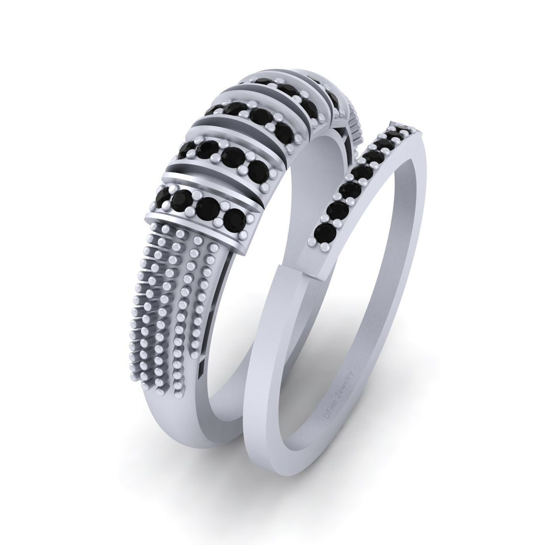WHITE GOLD BRIDAL WEDDING SET