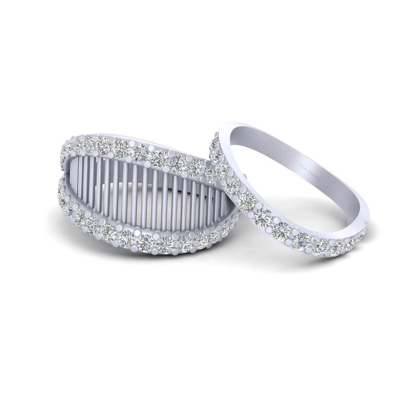 DIAMOND MESH ENGAGEMENT RING SET