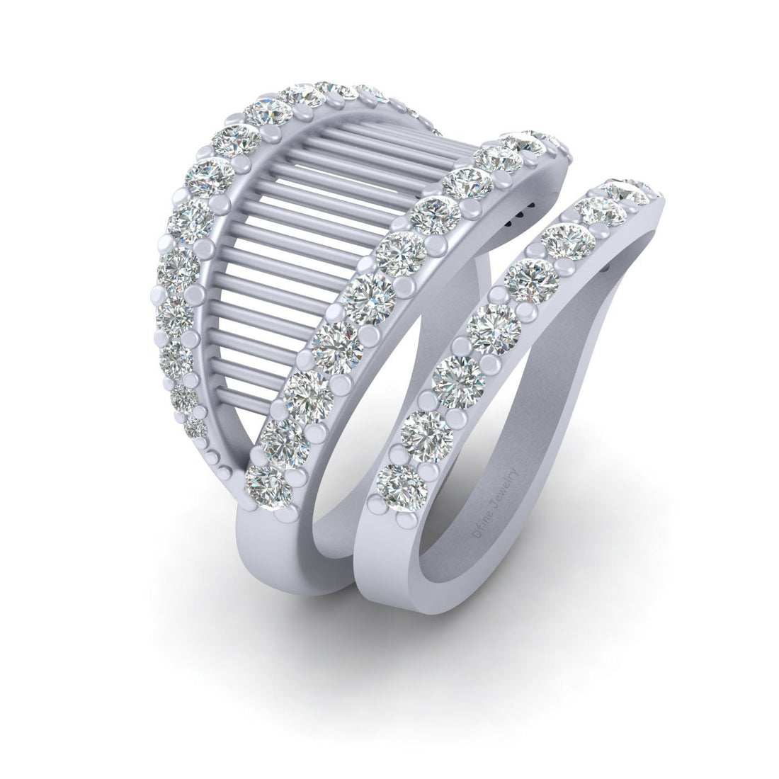 DIAMOND MESH ENGAGEMENT RING SET