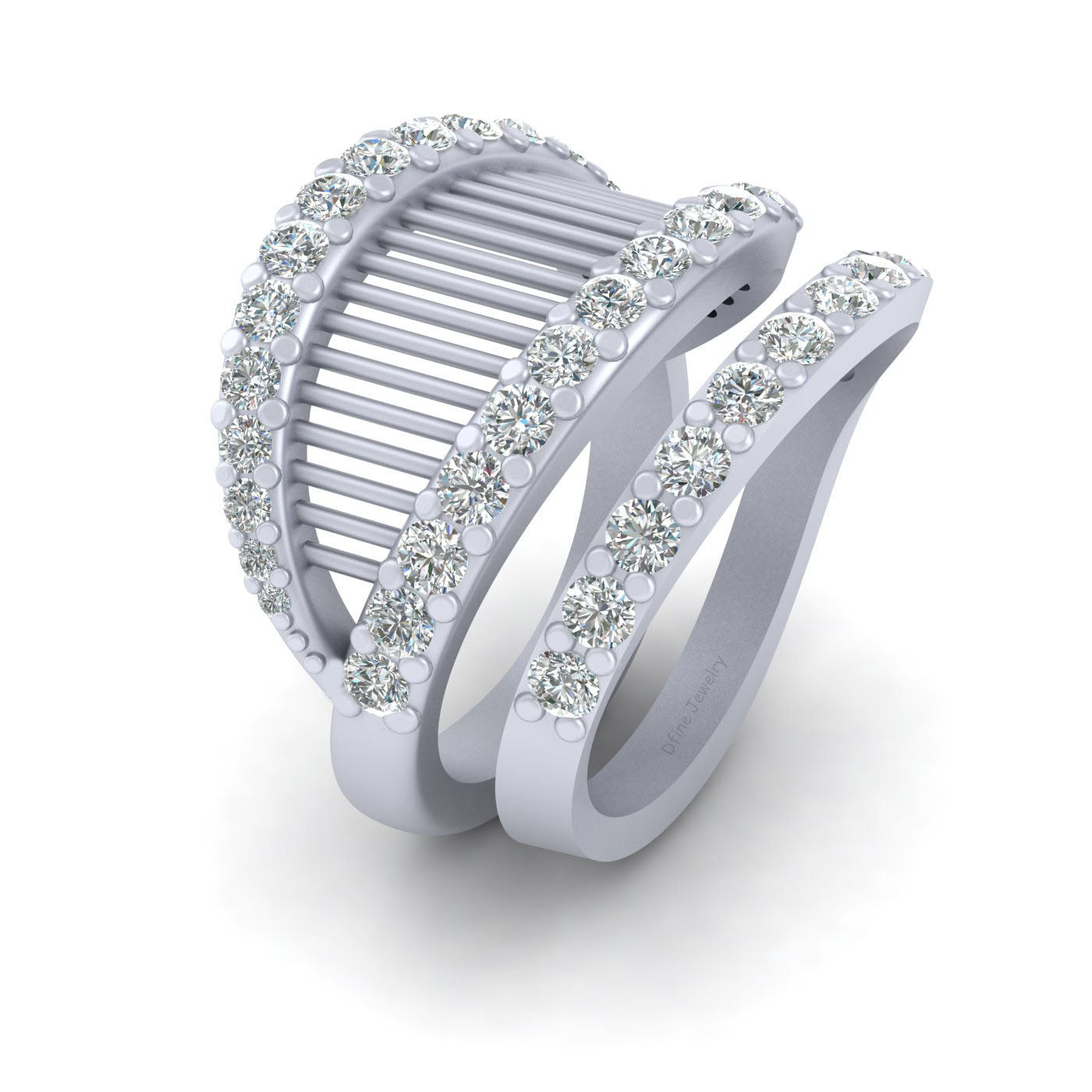 DIAMOND MESH ENGAGEMENT RING SET